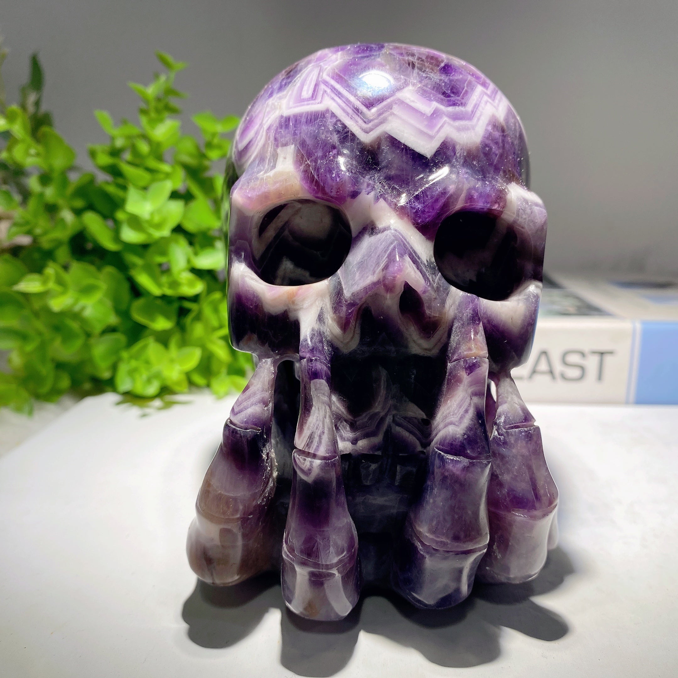 5.0" Unique Dream Amethyst Crystal Skull for Healing