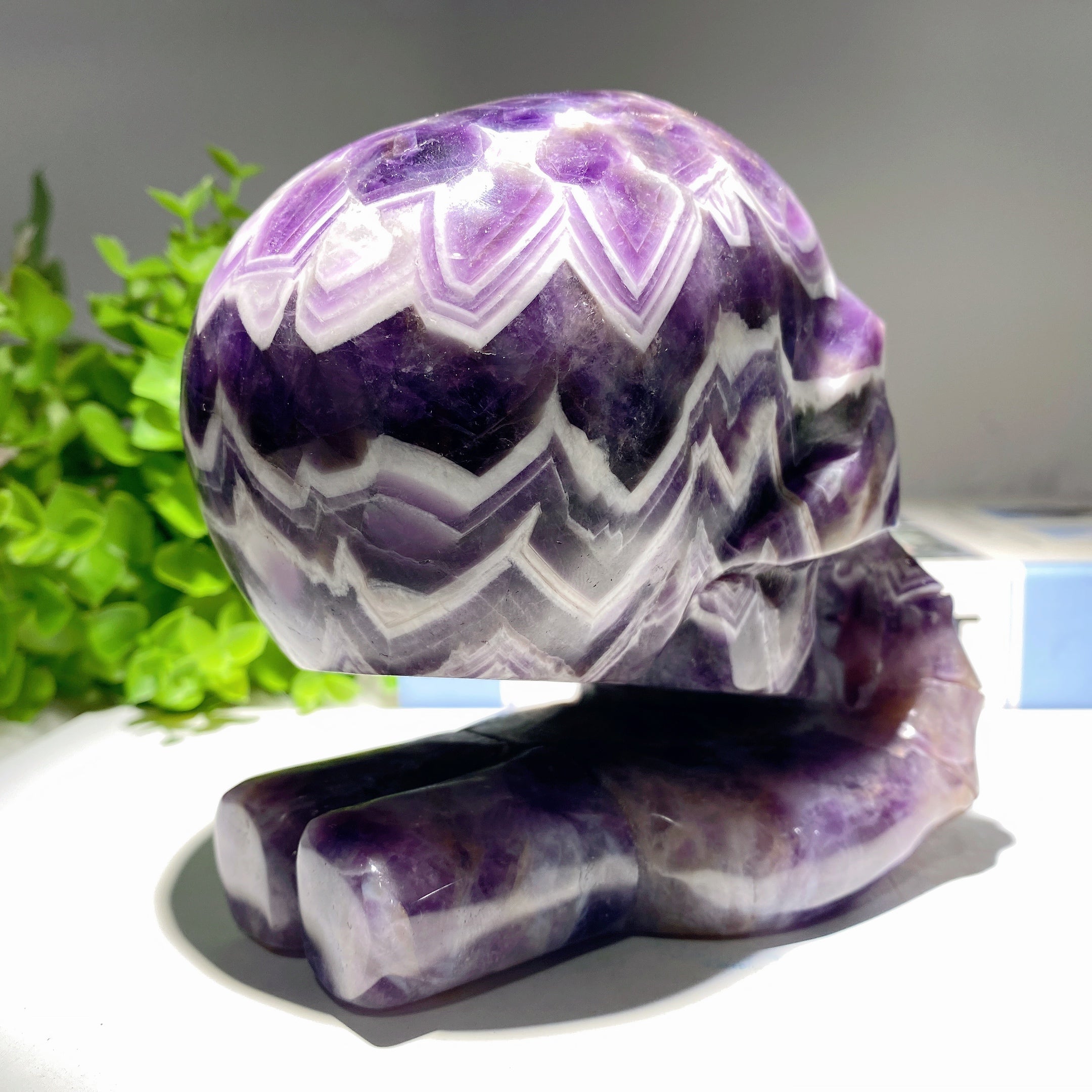 5.0" Unique Dream Amethyst Crystal Skull for Healing