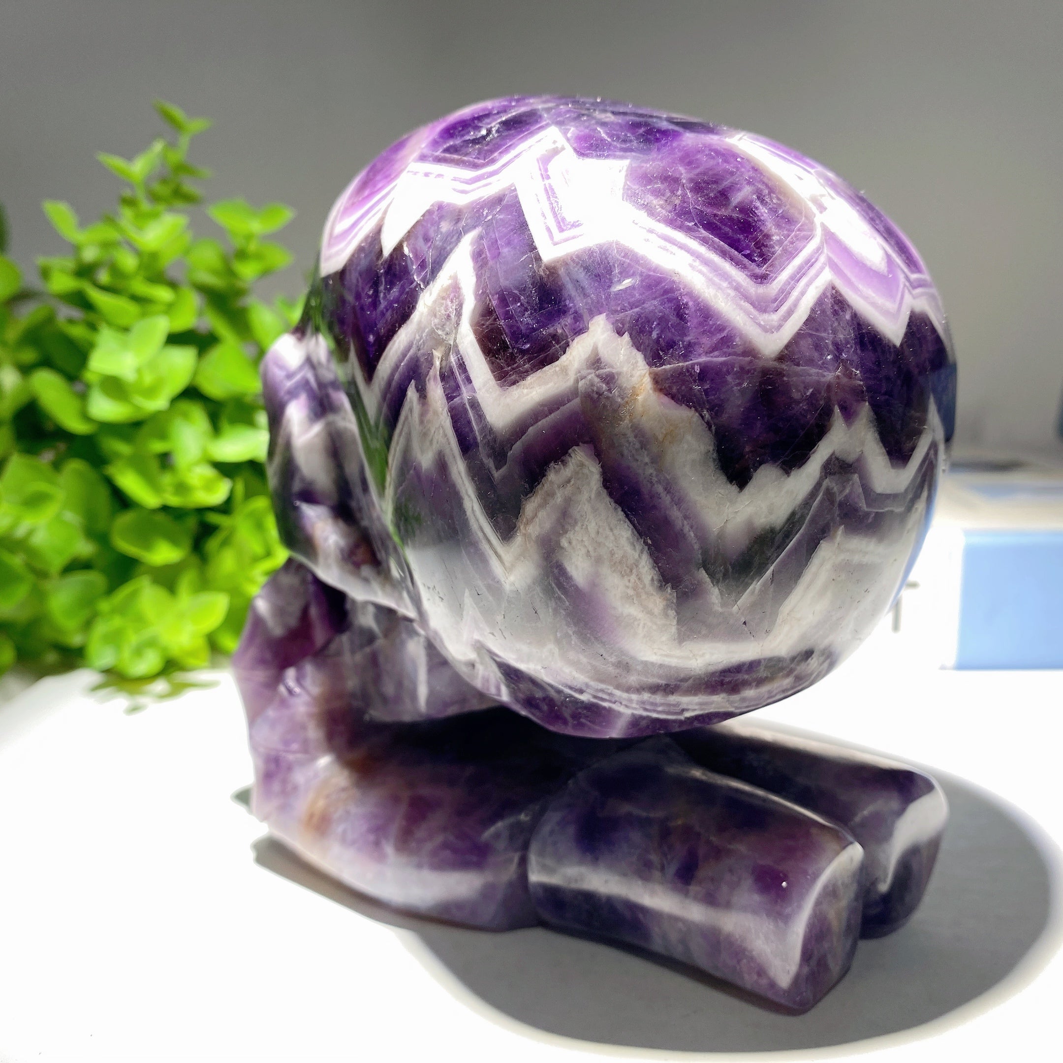 5.0" Unique Dream Amethyst Crystal Skull for Healing