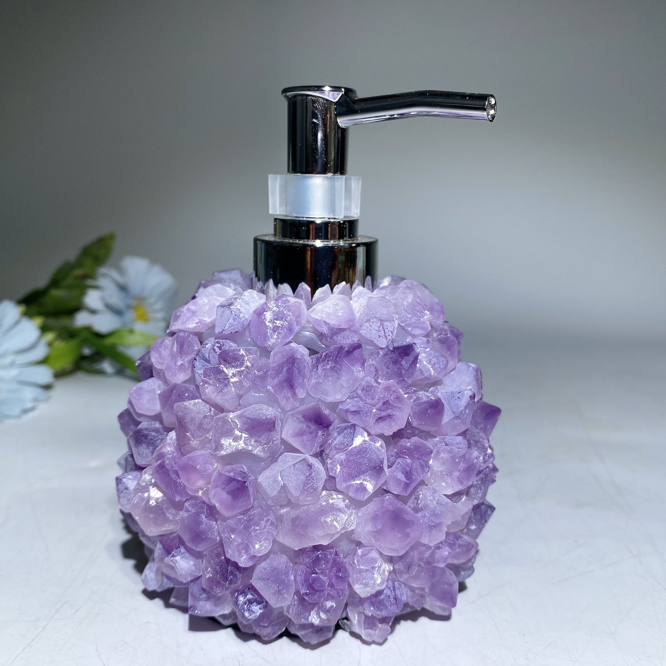 5.0in Healing Crystal Chips Display Bottle with Pump