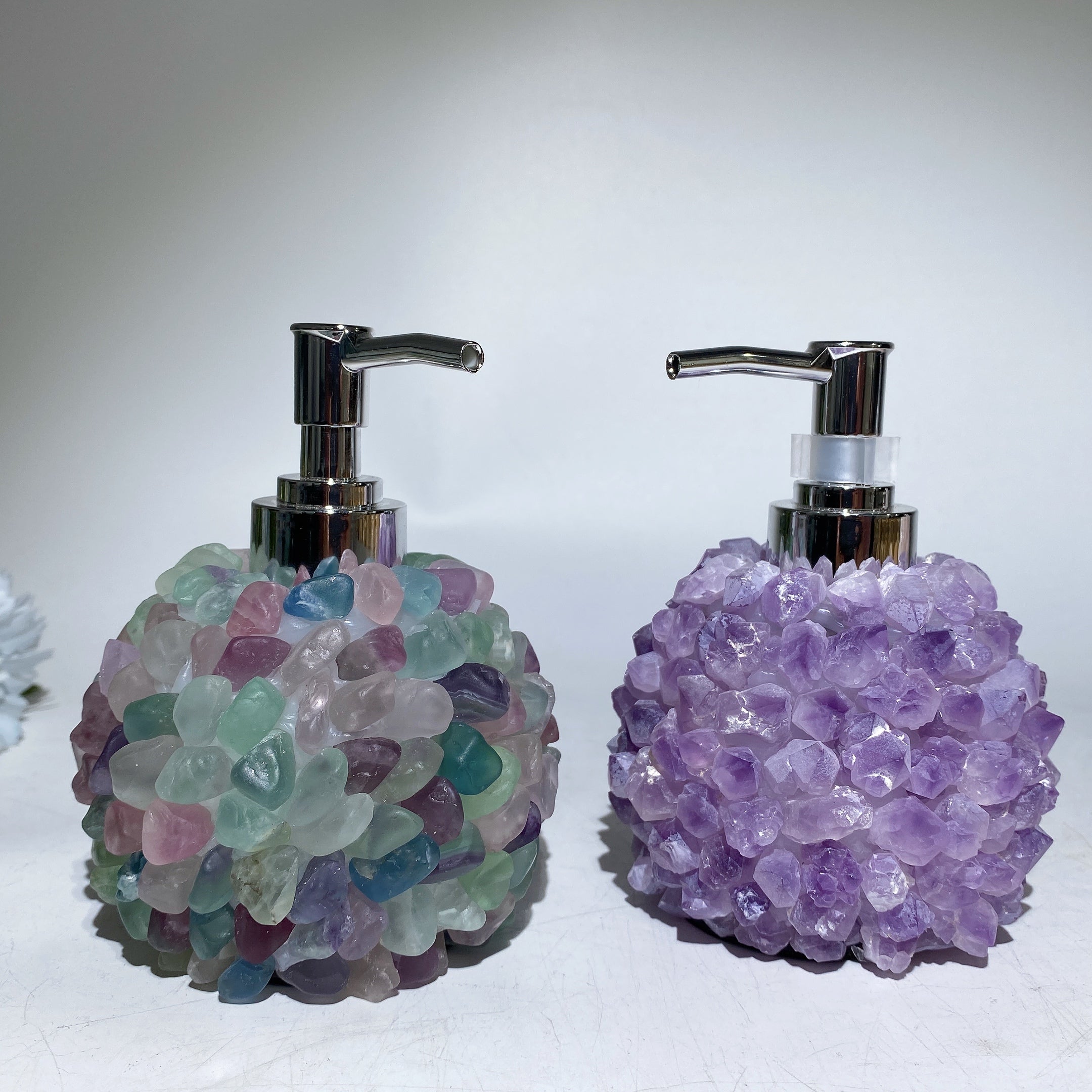 5.0in Healing Crystal Chips Display Bottle with Pump