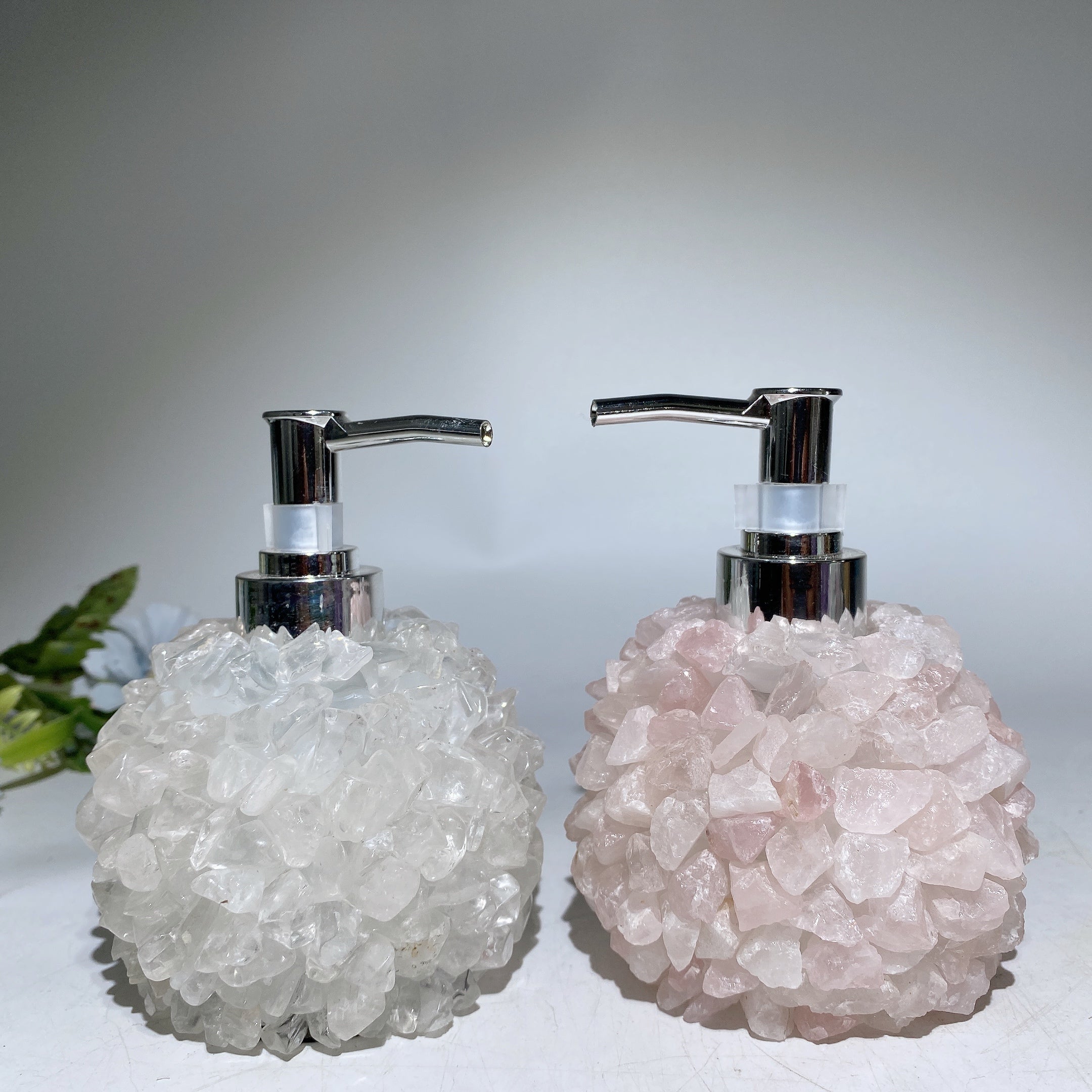 5.0in Healing Crystal Chips Display Bottle with Pump