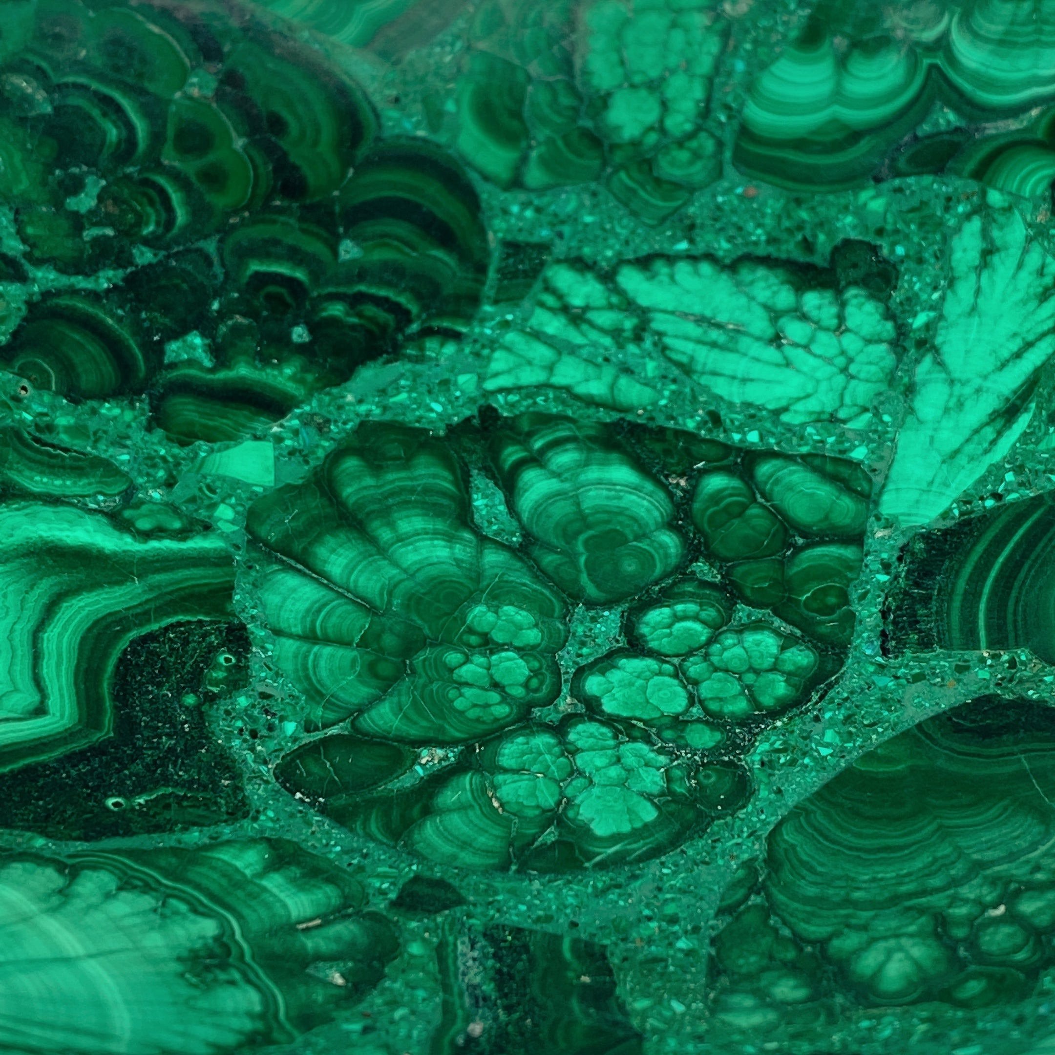 5.1 inch Malachite Crystal Bowl with Golden Rim for Decor