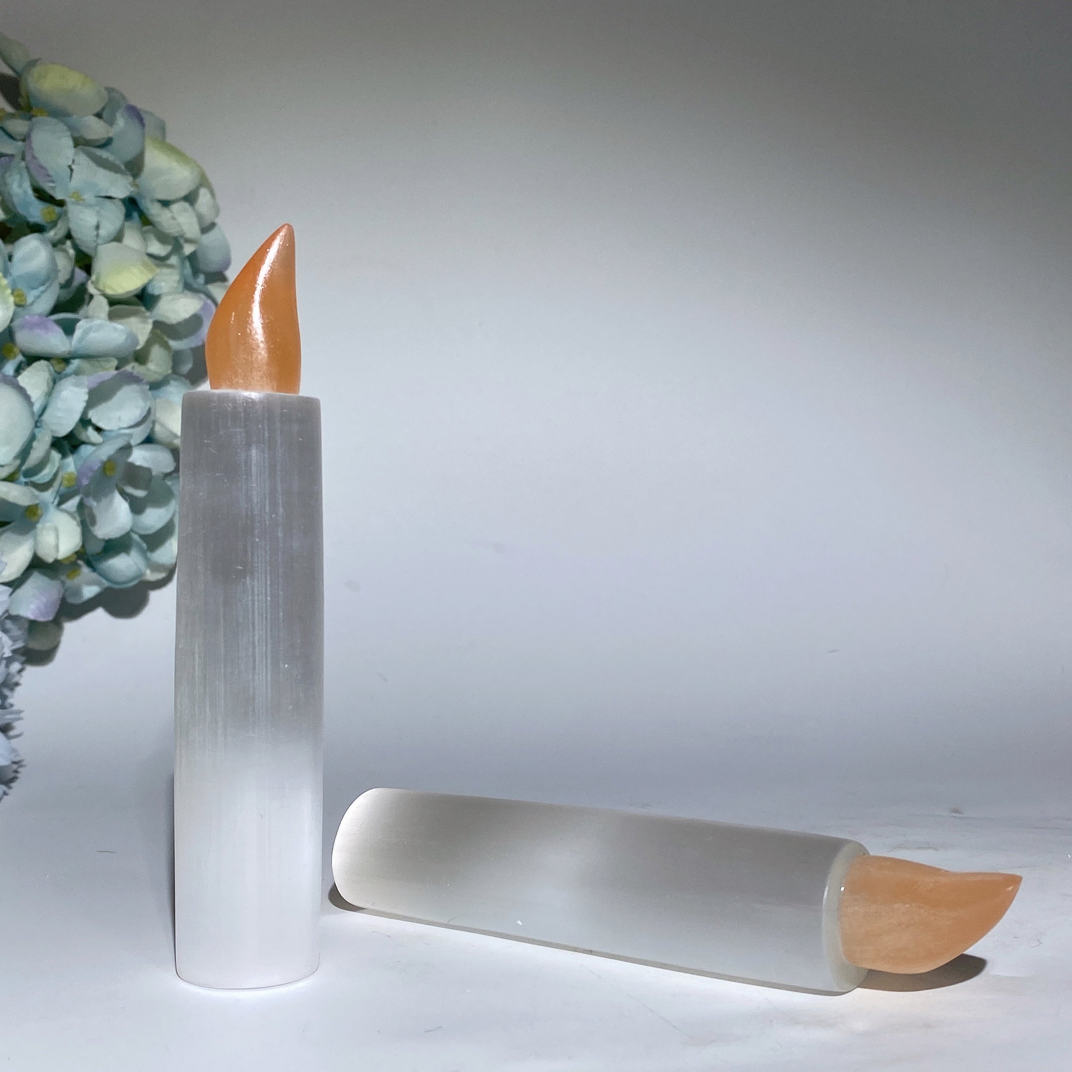 5.1 inch Selenite Candle Crystal Carving for Healing