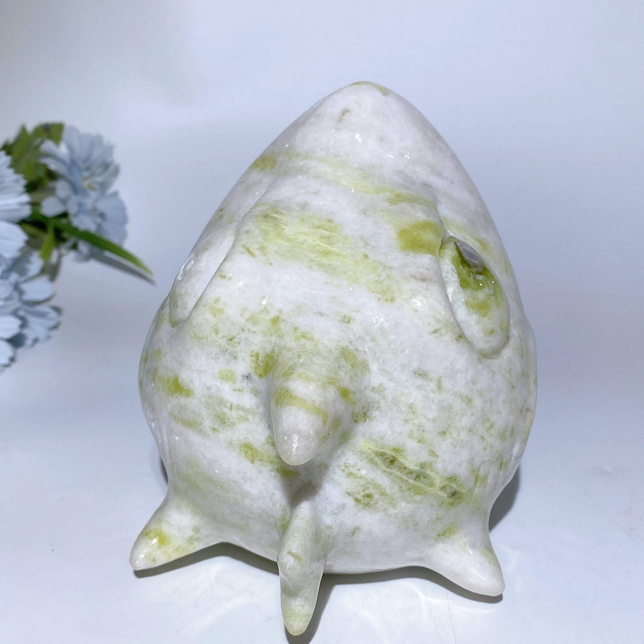 5.2" Jade Shark Head Crystal Figurine