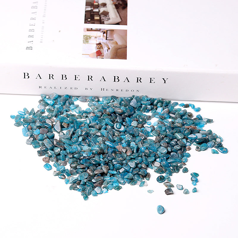 5-7mm Natural Blue Apatite Raw Crystal Chips