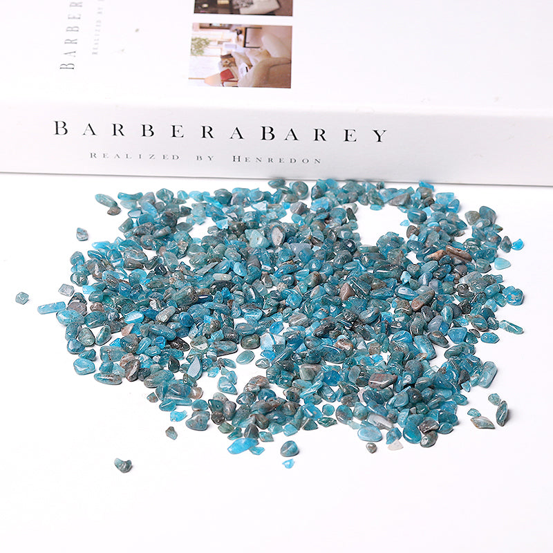5-7mm Natural Blue Apatite Raw Crystal Chips