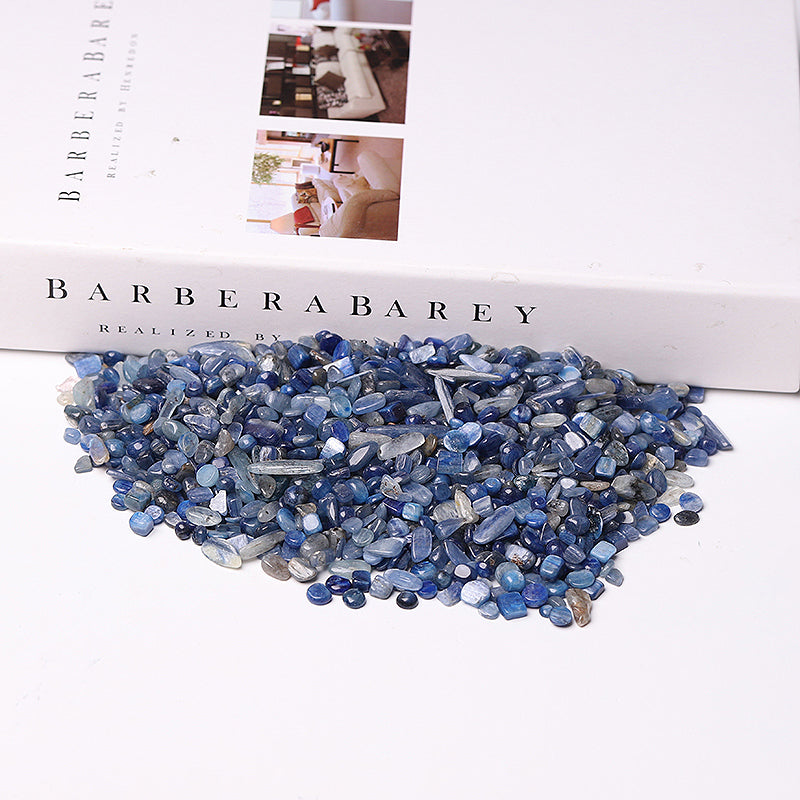 5-7mm Natural Blue Kyanite Tumbled Stones