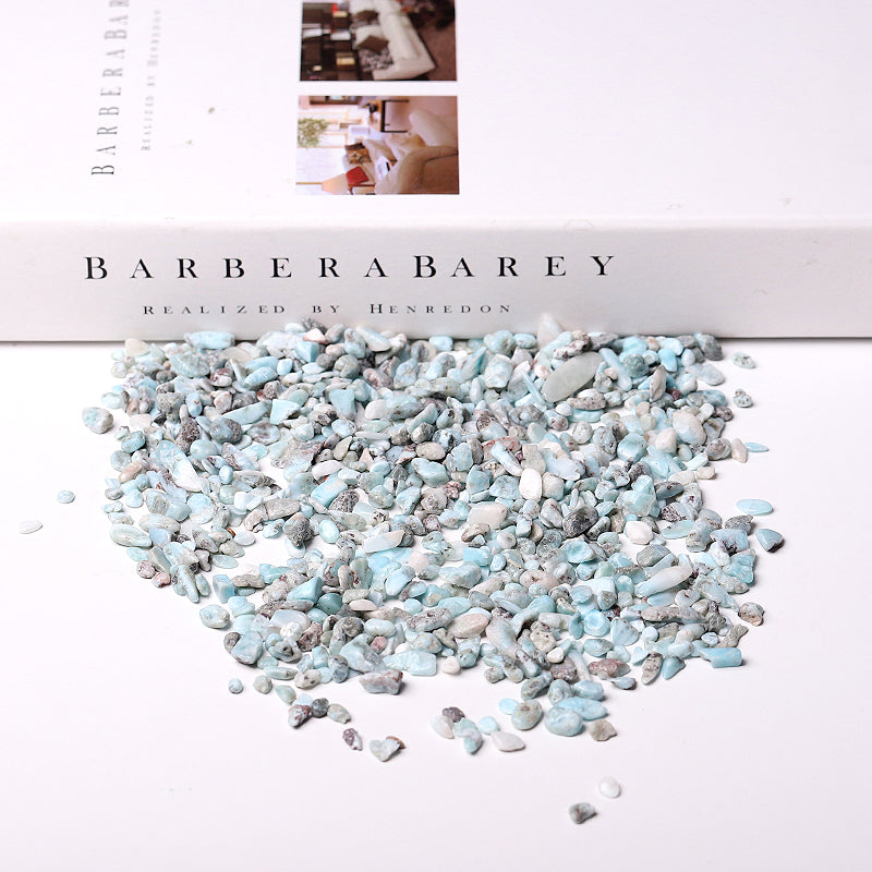 5-7mm Natural Larimar Chips Crystal Stones for Healing