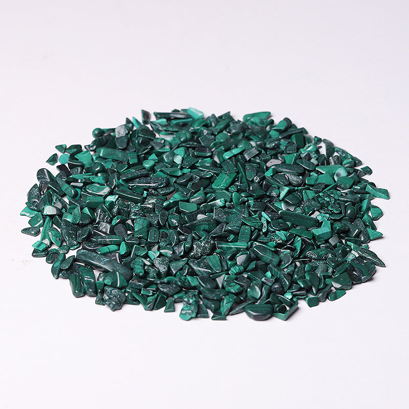 5-7mm Natural Malachite Raw Crystal Chips