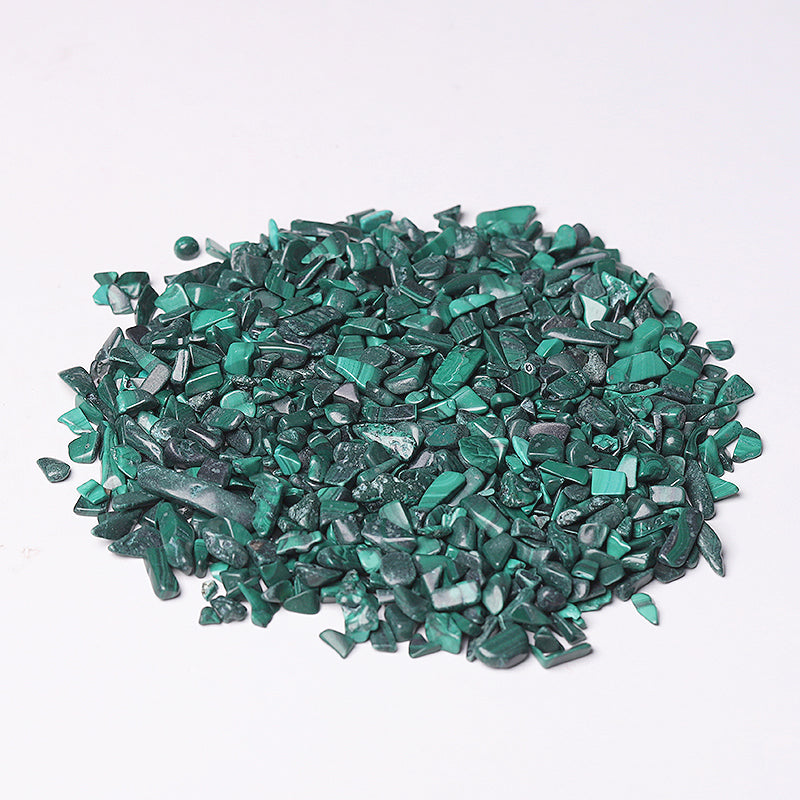 5-7mm Natural Malachite Raw Crystal Chips