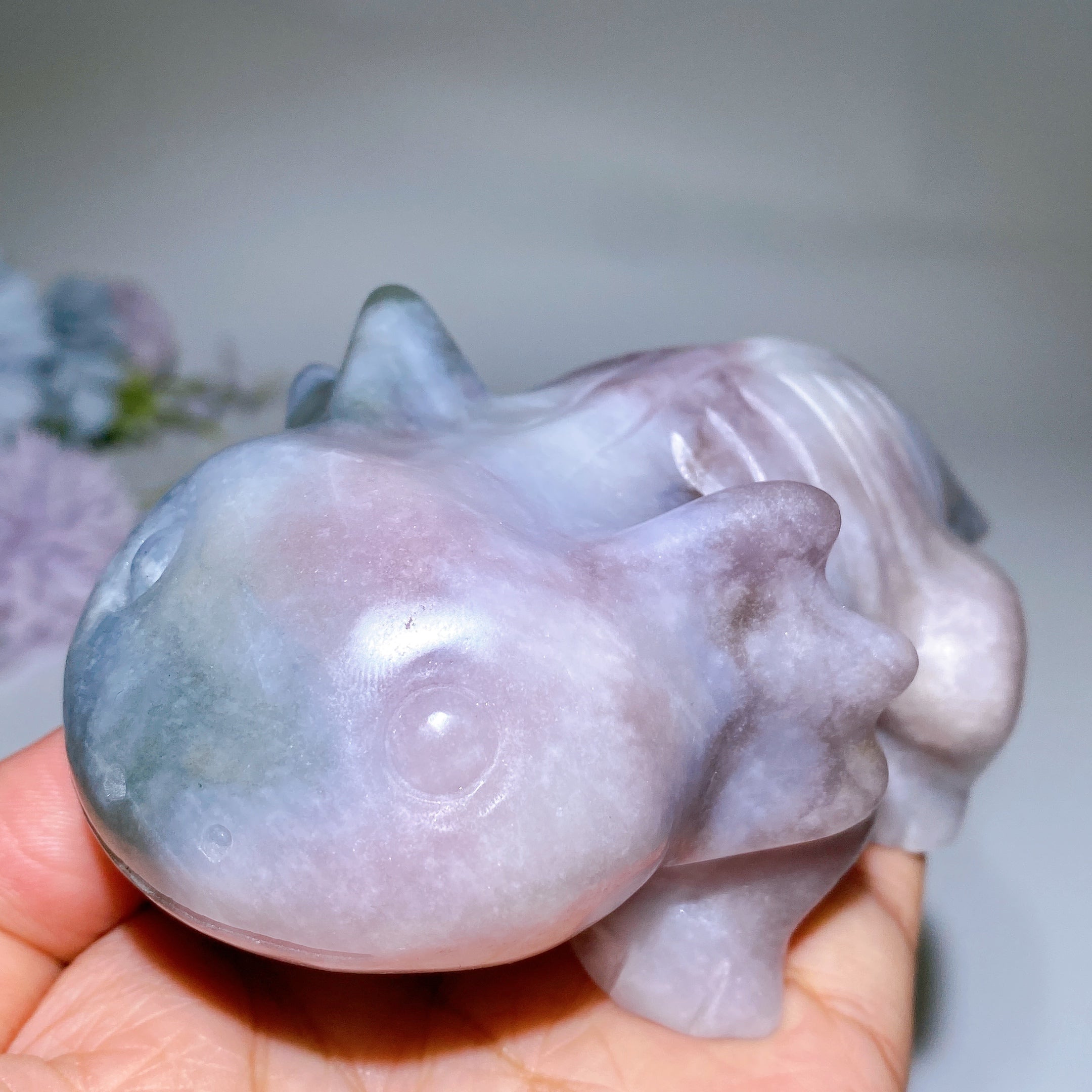 5.8 inch UV Reactive Sodalite Salamander Crystal Figurine