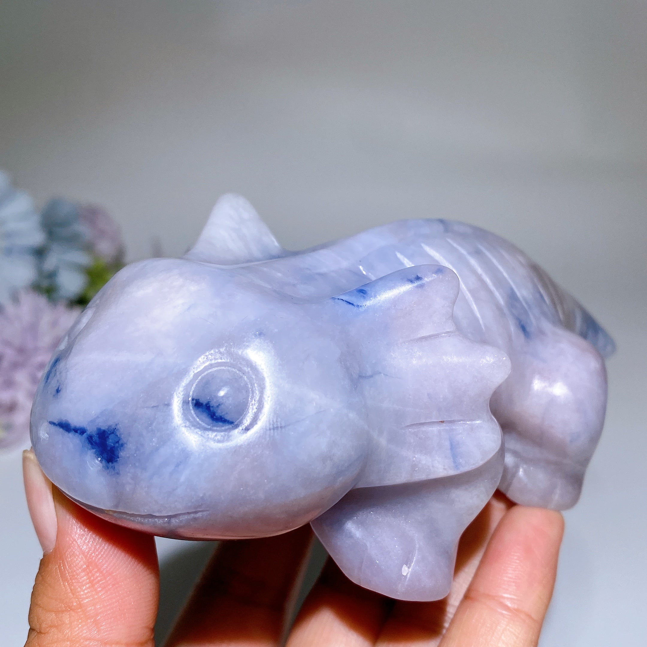 5.8 inch UV Reactive Sodalite Salamander Crystal Figurine