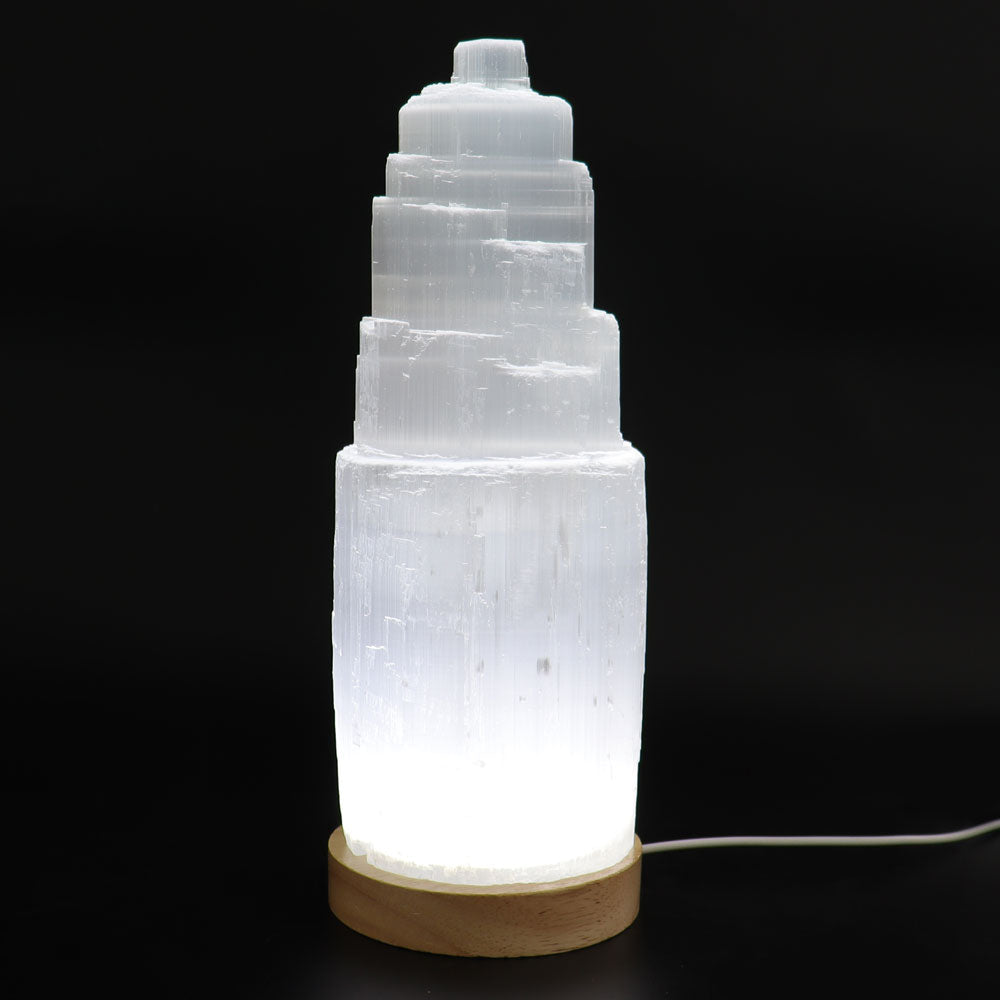 5-inch White Selenite Tower for Meditation and Energy Healing