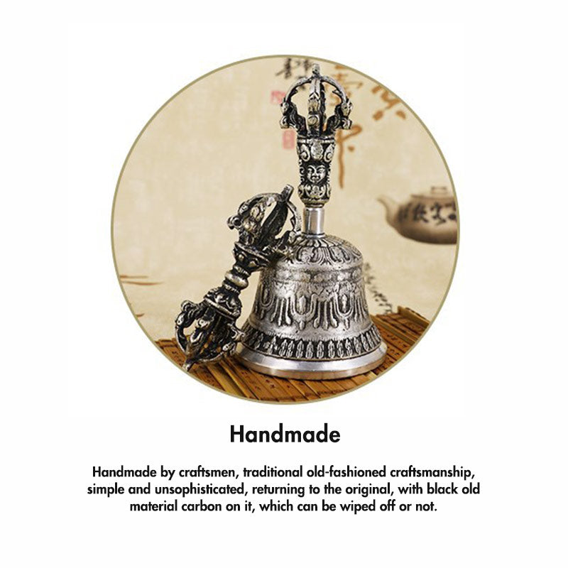 Meditation Bell and Vajra Dorje Set | Copper Ritual Supplies