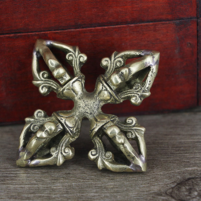 6.7cm Copper Double Dorje Vajra Spiritual Strength Ritual