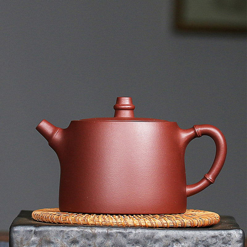 Handmade Purple Clay Bamboo Kung Fu Teapot 260ml