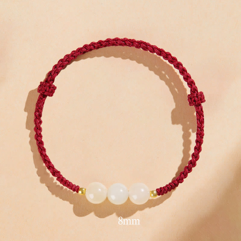 8mm Jade Lucky Bead Prosperity Bracelet