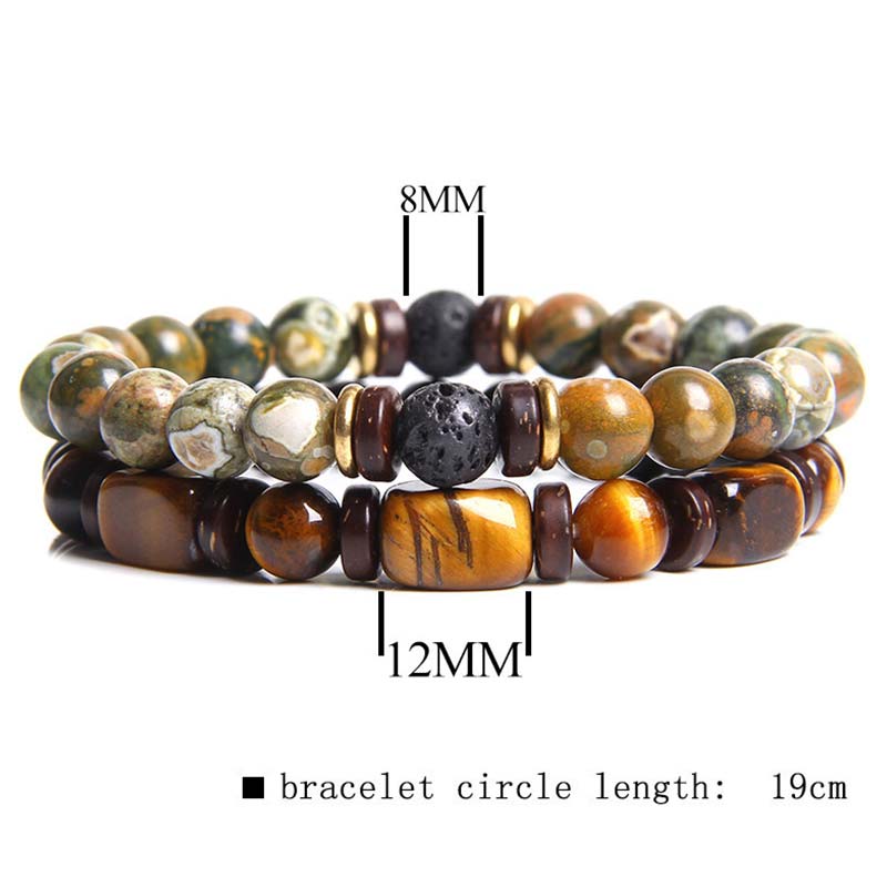 8mm Tiger Eye Emperor Stone Healing Bracelet for Meditation
