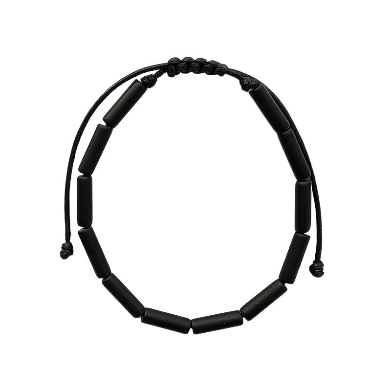 14mm Black Onyx Bead Bracelet for Support & Protection