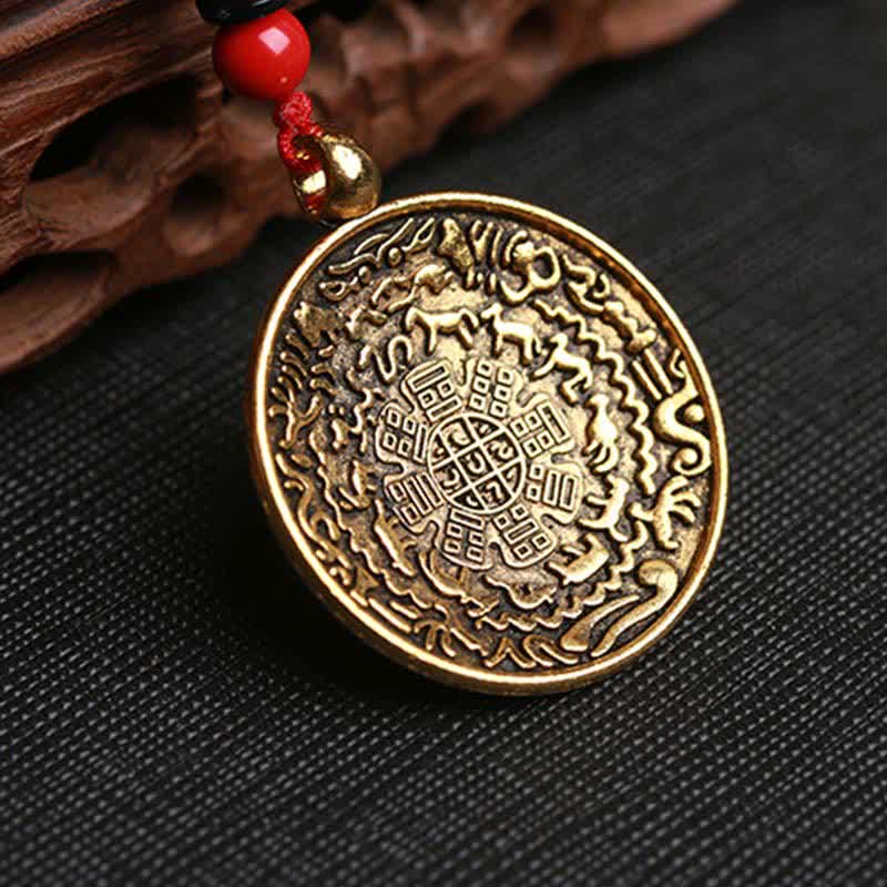 Copper Om Mani Padme Hum Car Hanging Decoration 32cm