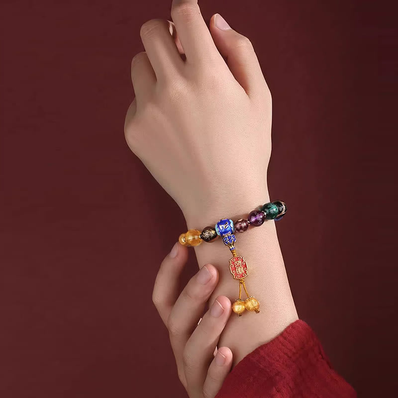 Om Mani Padme Hum Tibetan Wrist Mala | 18 Incense Ash Liuli Glass Beads