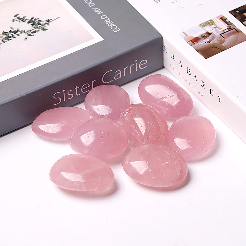 50mm Rose Quartz Tumbled Stones for Healing & Decoration