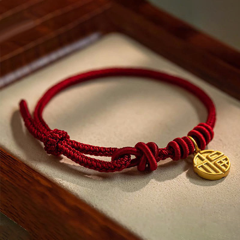 Handmade Eight Thread Red String Bracelet for Luck & Protection
