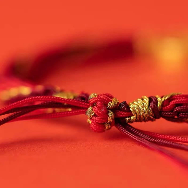 Five Directions Gods of Wealth Red String Bracelet Protection