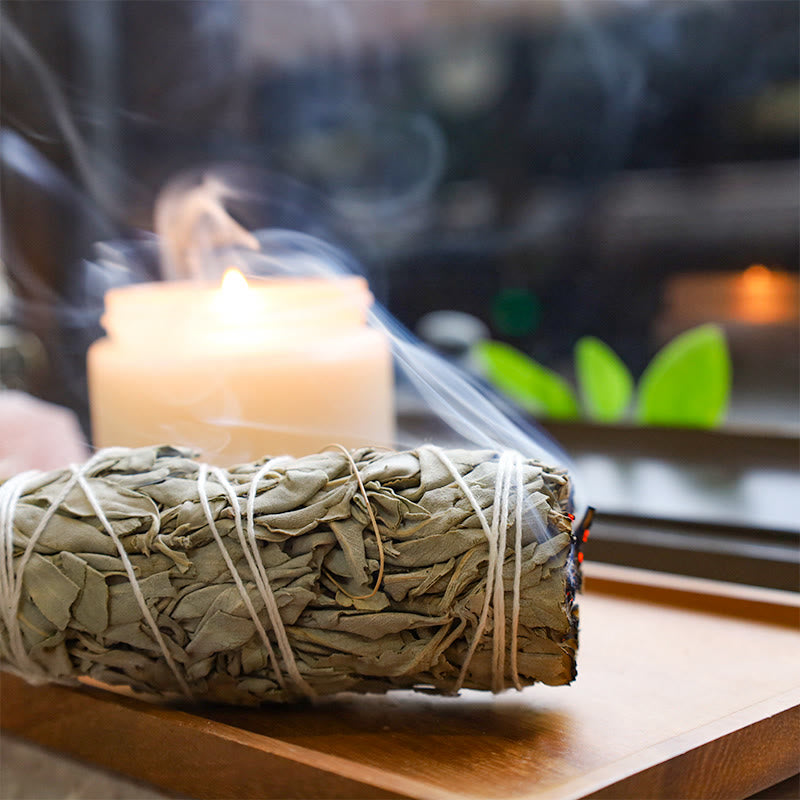 White Sage Smudge Stick for Home Cleansing & Meditation Rituals