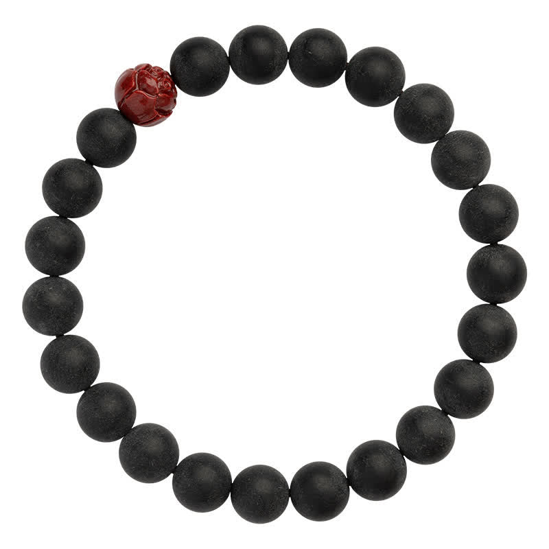8mm Cinnabar Cypress Healing Bracelet for Calmness