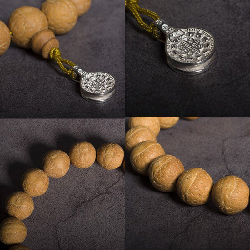 15mm Bodhi Seed Wrist Mala for Luck & Auspiciousness