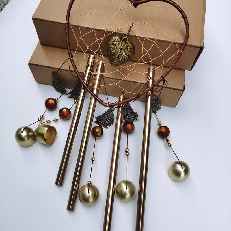 Copper Dream Catcher Wall Hanging | Elephant Chimes for Healing