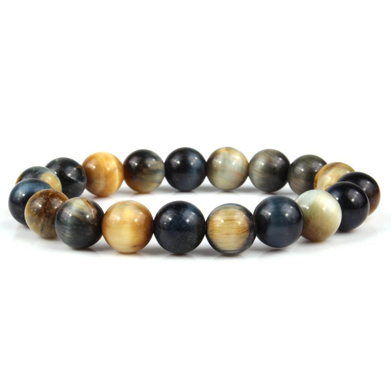 8mm Tiger Eye Protection Bead Bracelet for Anxiety Relief