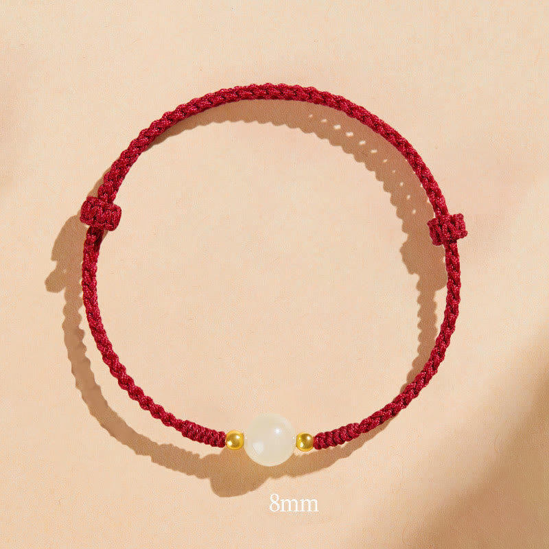 8mm Jade Lucky Bead Prosperity Bracelet