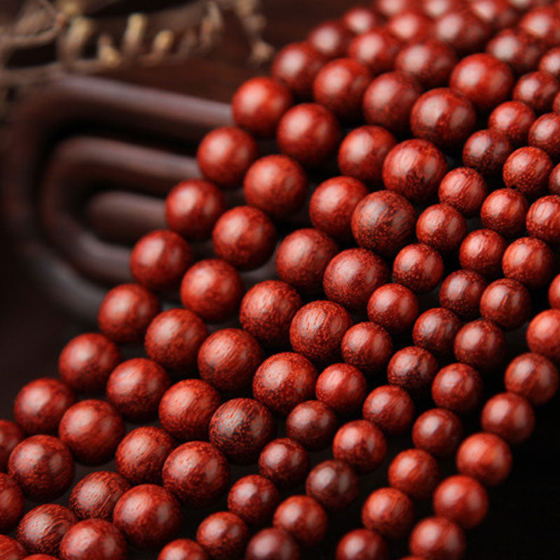 8mm Red Sandalwood 108 Beads Wood Mala Bracelet