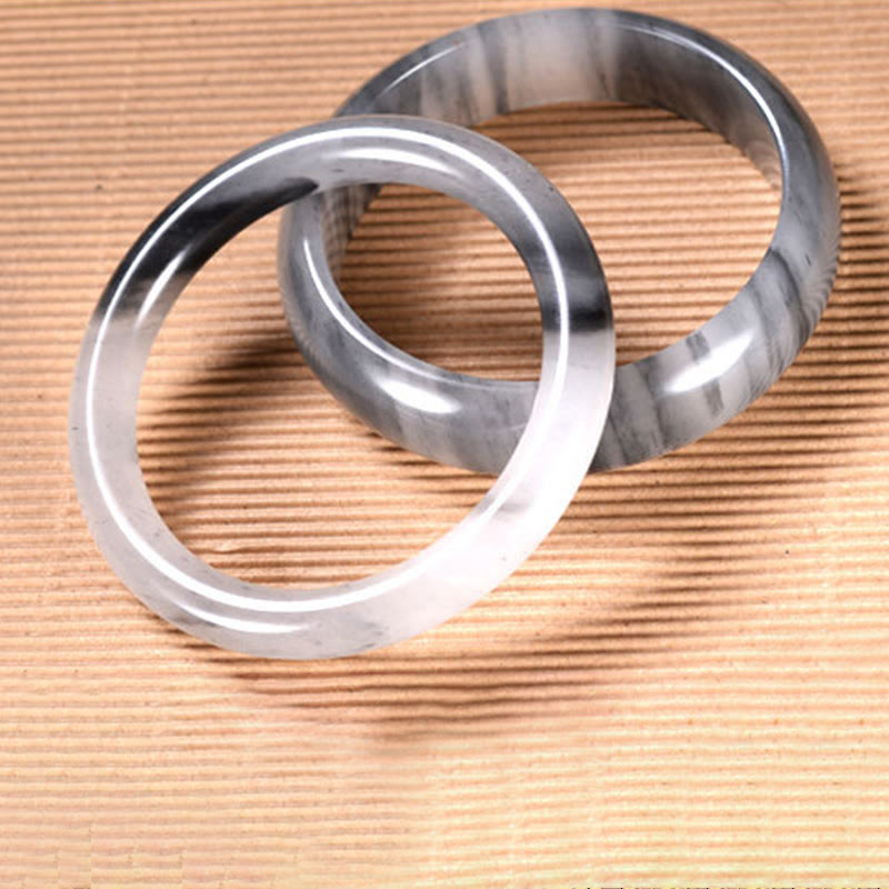 15mm Golden Silk Jade Wealth Bracelet for Luck & Protection