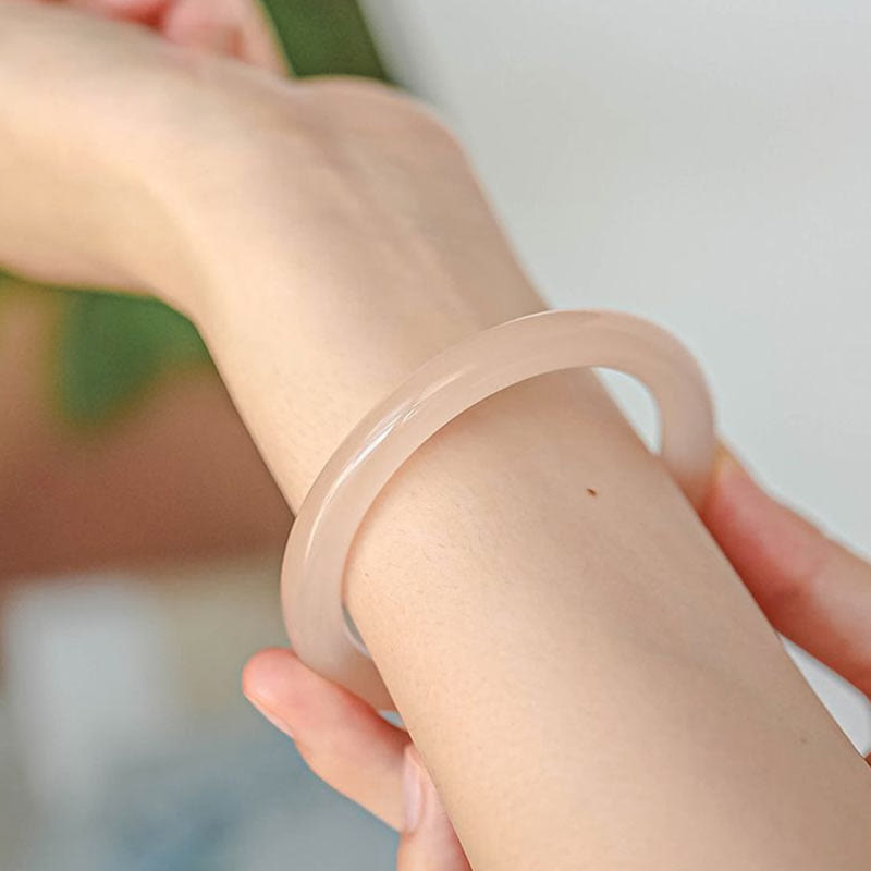 52mm Pink Jade Self-Love Bracelet for Harmony & Peace