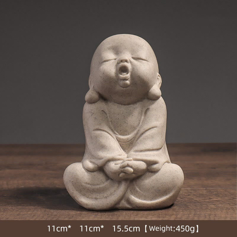 Meditation Resin Buddha Monk Statue for Home Serenity