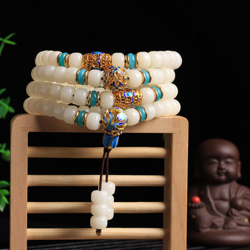 Bodhi Seed Mala Bracelet 7*9mm for Spiritual Wealth & Peace