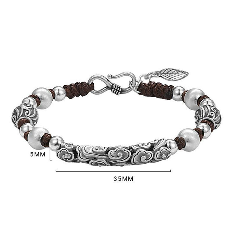 Copper & 999 Sterling Silver Auspicious Cloud Spiritual Bracelet