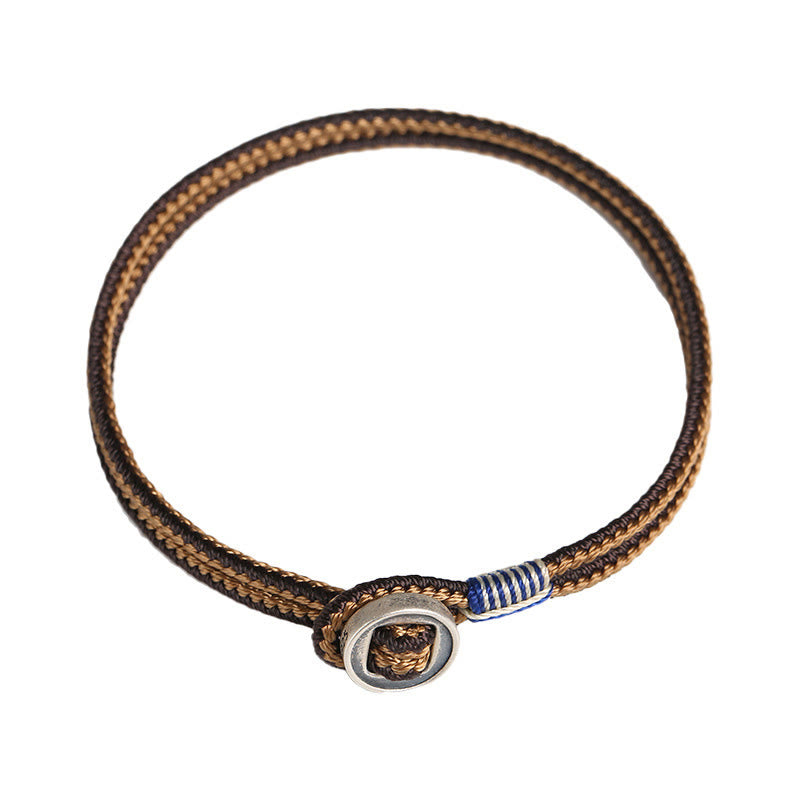 925 Sterling Silver Handmade Protection Weave String Bracelet