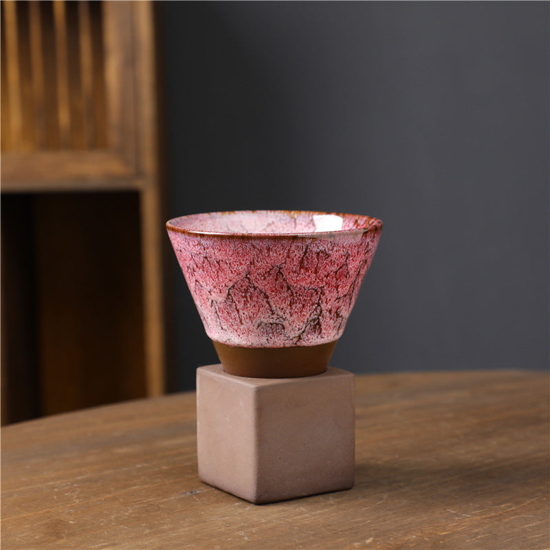 200ml Ceramic Kiln Change Coffee Mug for Zen Decor Rituals