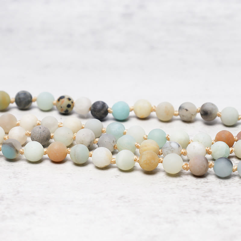6mm Amazonite Mala Bracelet 108 Beads for Healing Balance