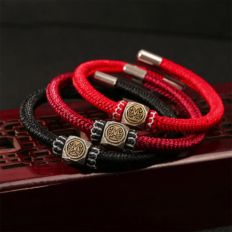 925 Sterling Silver King Kong Knot Faith Strength Bracelet