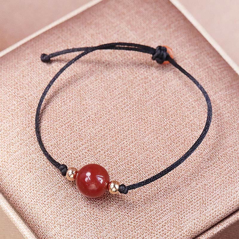 Red Agate Chalcedony Bracelet Necklace for Confidence & Harmony