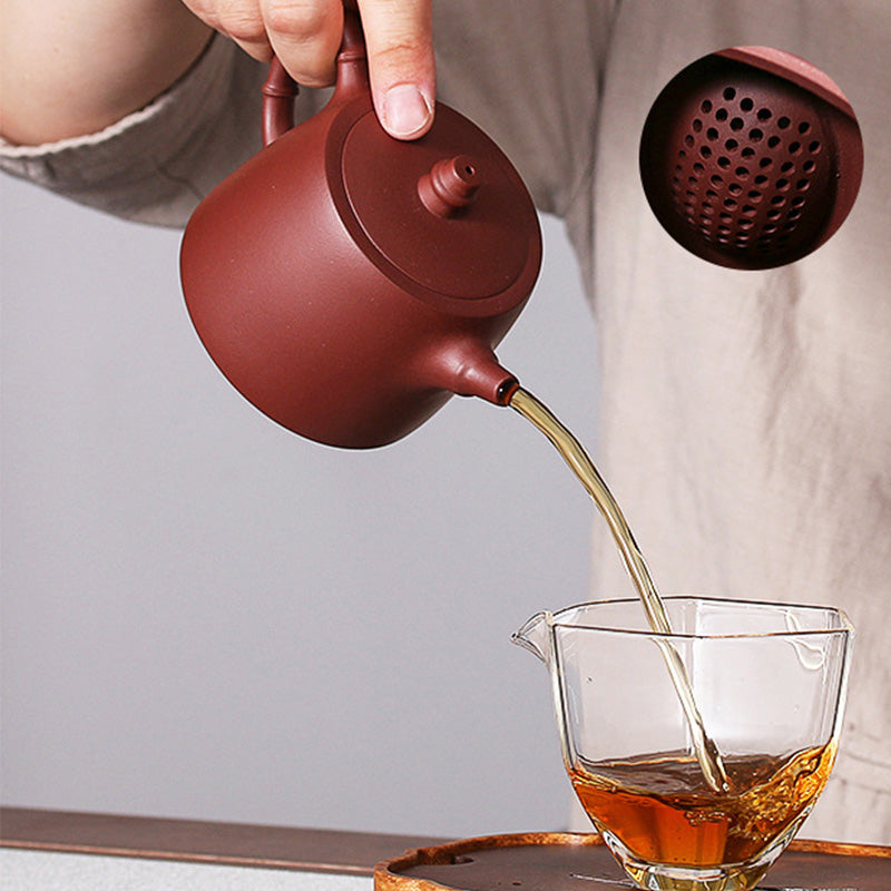 Handmade Purple Clay Bamboo Kung Fu Teapot 260ml