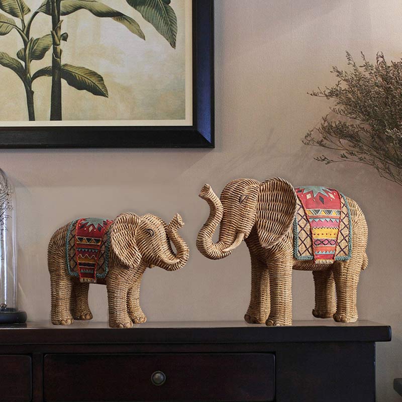 Elephant Resin Decoration for Wisdom & Wealth Home