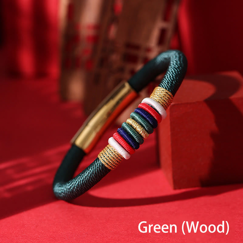 Five Elements Red String Bracelet | King Kong Knot, Protection & Luck