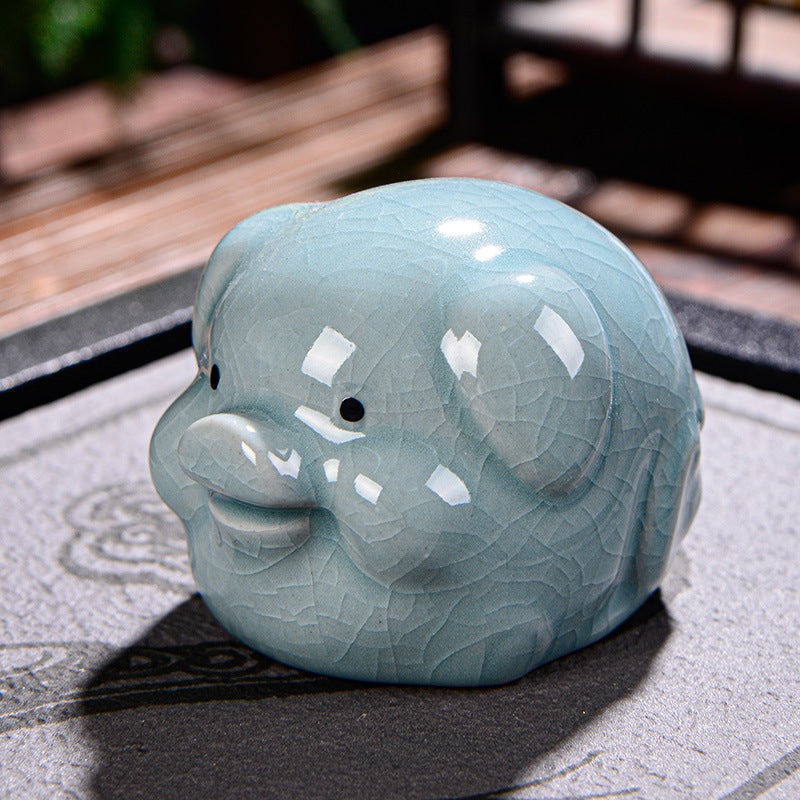 Chinese Zodiac Ceramic Tea Pet for Wealth & Prosperity